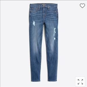 J. Crew 10" highest-rise skinny jean with distressed details